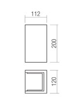 Stenska svetilka PETRA AP LED 2x6W IP54 TERRACOTTA 2700K (5.1.2) 200MM - slika 2