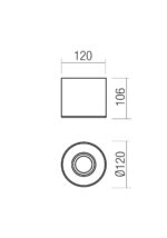 Stropna svetilka FUNN PL LED 9W IP65 DG 2700K - slika 2
