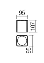 Stropna svetilka XIA PL LED 19W IP65 3000K DG (5.1.2) Sq - slika 2