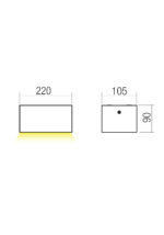 Stenska svetilka LIMAS AP LED 12W DALI IP65 CCT 2700K-3000K CO (5.1.2) 220MM - slika 2