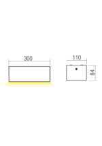 Stenska svetilka LIMAS AP LED 20W IP65 CCT 2700K-3000K SWH (5.1.2) 300MM - slika 2