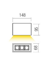 Stropna svetilka AROOS PL LED 9W IP65 CO 2700K - slika 2