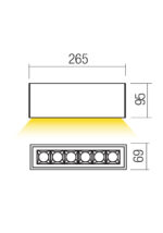 Stropna svetilka AROOS PL LED 15W IP65 CO 3000K - slika 2