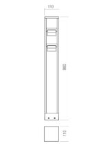 Talna svetilka XROCK ST H80 LED 2x10W 24V DC IP65 CT 2700K - slika 2