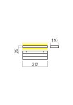 Stenska svetilka SEED AP LED 15W 3000K SWH - slika 3