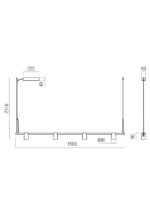 Stropna svetilka KOBE SU LED 25W 3000K BK/SILVER COFFEE - slika 3