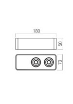 Stropna svetilka YUKI PL LED 10W 3000K L50 FOGGY NICKEL/BK - slika 3