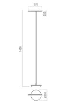 Talna svetilka PRAXI LAMP LED 8.3W 3000K MBK/SILVER COFFEE - slika 3