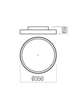 Stropna svetilka DAMA PL LED 30W CCT D350 WH - slika 3