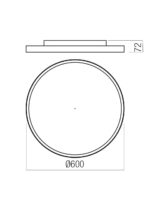 Stropna svetilka DAMA PL LED 50W CCT D600 WH - slika 3