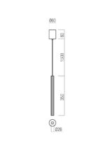 Stropna svetilka NIKOS SU LED H350 8W 3000K MAT GOLD - slika 3