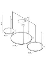 Stropna svetilka ORION SU LED D500+750+1000 176W CCT 2700/3000/4000K WH(4.1.2) - slika 3