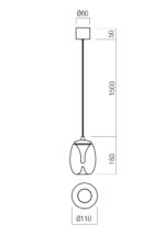 Stropna svetilka DROP SU LED 6W 3000K CH - slika 3