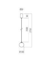 Stropna svetilka IRIDES SU LED 3W 2700K SBK/TRANSPARENT - slika 3