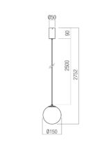 Stropna svetilka IRIDES SU LED 5W 2700K SBK/TRANSPARENT - slika 3