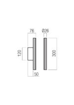 Stenska svetilka NIKOS AP LED H300 2X5W 2700K MATT GOLD - slika 3