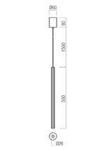 Stropna svetilka NIKOS SU LED H500 8W 2700K SWH - slika 3