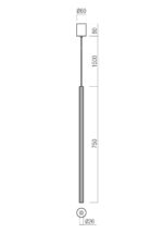 Stropna svetilka NIKOS SU LED H750 8W 2700K SBK - slika 3