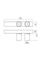 Stenska svetilka/Stropna TAKTO AP/PL LED 21W 2700K MBK (5.1.2) TRIAC - slika 3