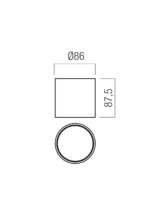 Stropna svetilka HERA PL LED 14.5W 2700K MBK/WH (5.1.2)TRIAC - slika 3
