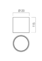 Stropna svetilka HERA PL LED 21W 2700K FN/WH (5.1.2)TRIAC - slika 3