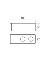 Stenska svetilka YUKI AP LED 10W 2700K MBK(5.1.2)TRIAC - slika 3